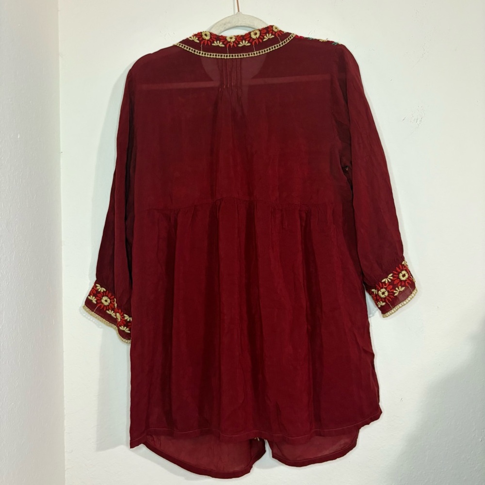 Johnny Was Embroidered Tunic Blouse Size Small - Picture 8 of 13